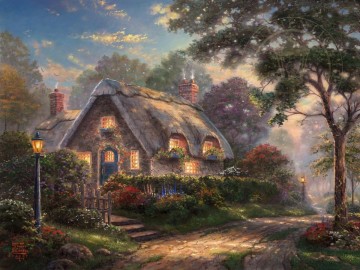 Lovelight Cottage Thomas Kinkade Ölgemälde